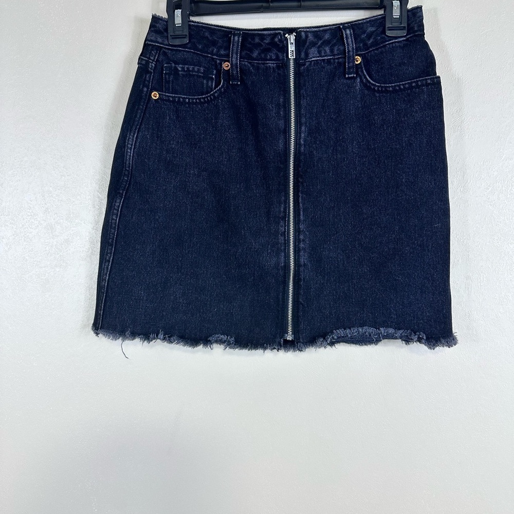Abercrombie & Fitch Black Denim A-Line Skirt